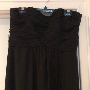 Black strapless cocktail dress from White House Black Market